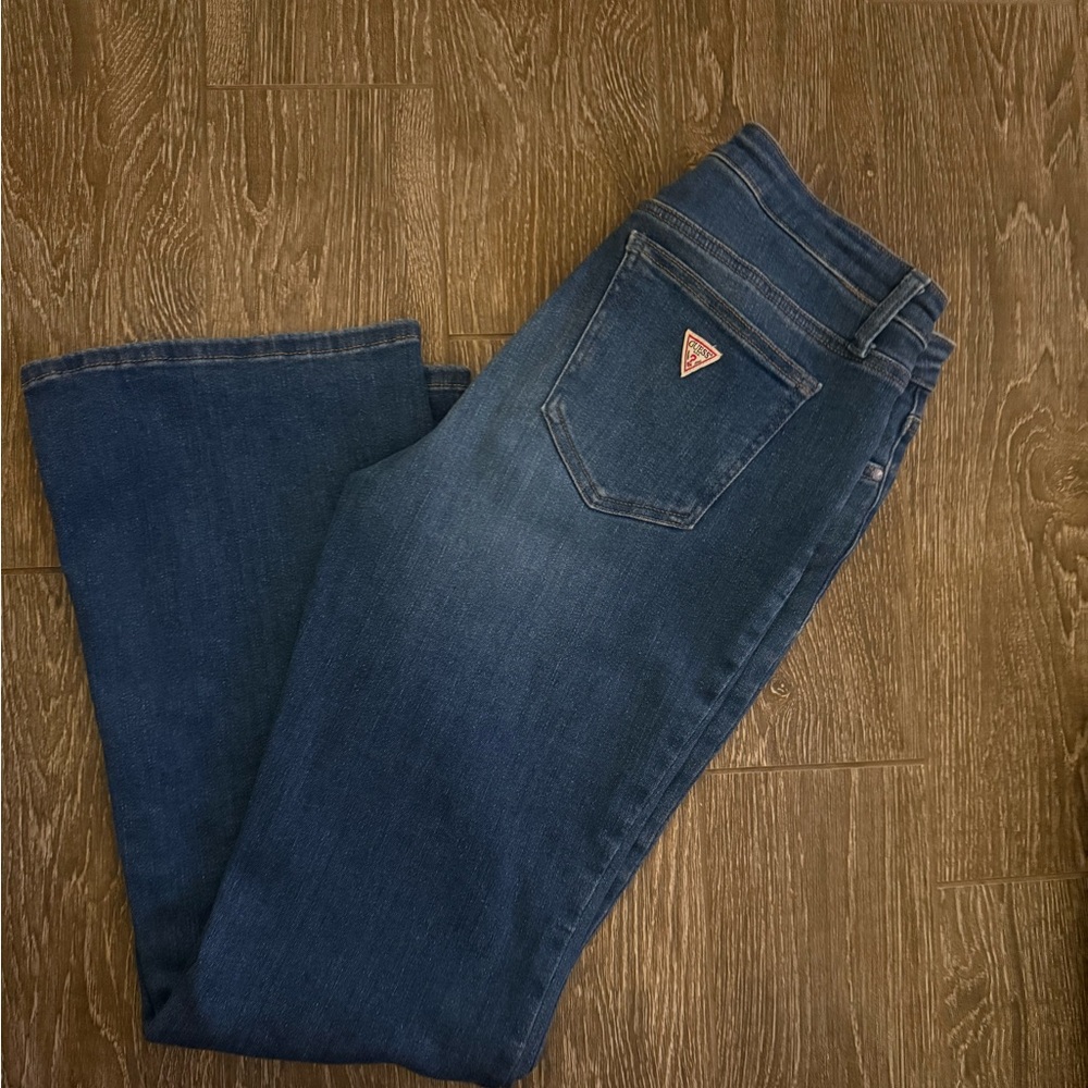 Guess Women's Dark Blue Flare Jeans - Mid Rise